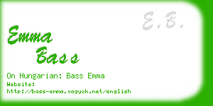 emma bass business card